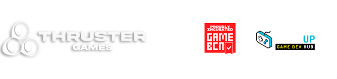 Thruster Games — Proudly incubated by GameBCN and Level Up Game Dev Hub